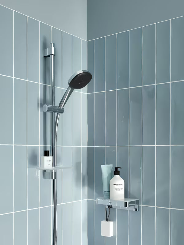 Grohe Vitalio Comfort kromirani tuš set s ručnim tušem, šipkom, crijevom i policom