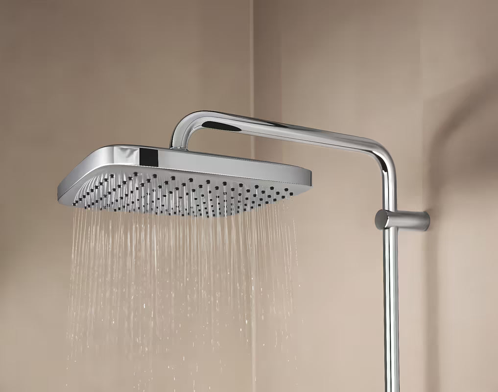 Grohe Vitalio Comfort System tuš sustav s termostatskom miješalicom u krom izvedbi s nadglavnim i ručnim tušem