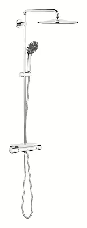 Tuš sustav Grohe Vitalio Joy XXL 310 s termostatskom miješalicom u kromu, s nadglavnim i ručnim tušem