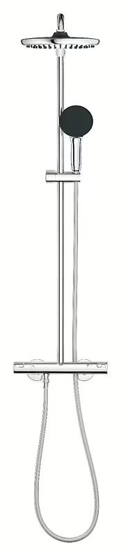 Grohe Vitalio Start System tuš sustav s termostatskom miješalicom u krom izvedbi s nadglavnim i ručnim tušem