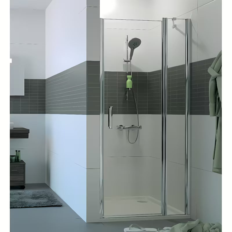 Hüppe Classics 2 tuš vrata za nišu 90 cm, prozirno staklo s obradom Anti-Plaque i profili u polusjajnoj izvedbi