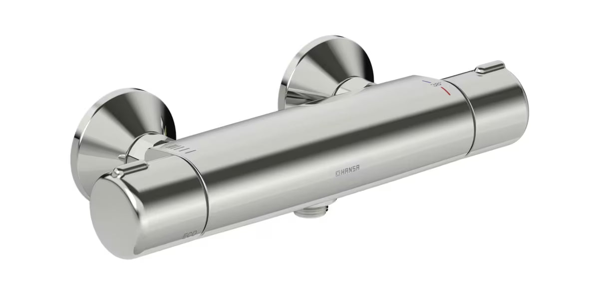 Termostatska miješalica za tuš Hansa Micra u kromu pro za sigurno tuširanje s funkcijom Thermo Cool.