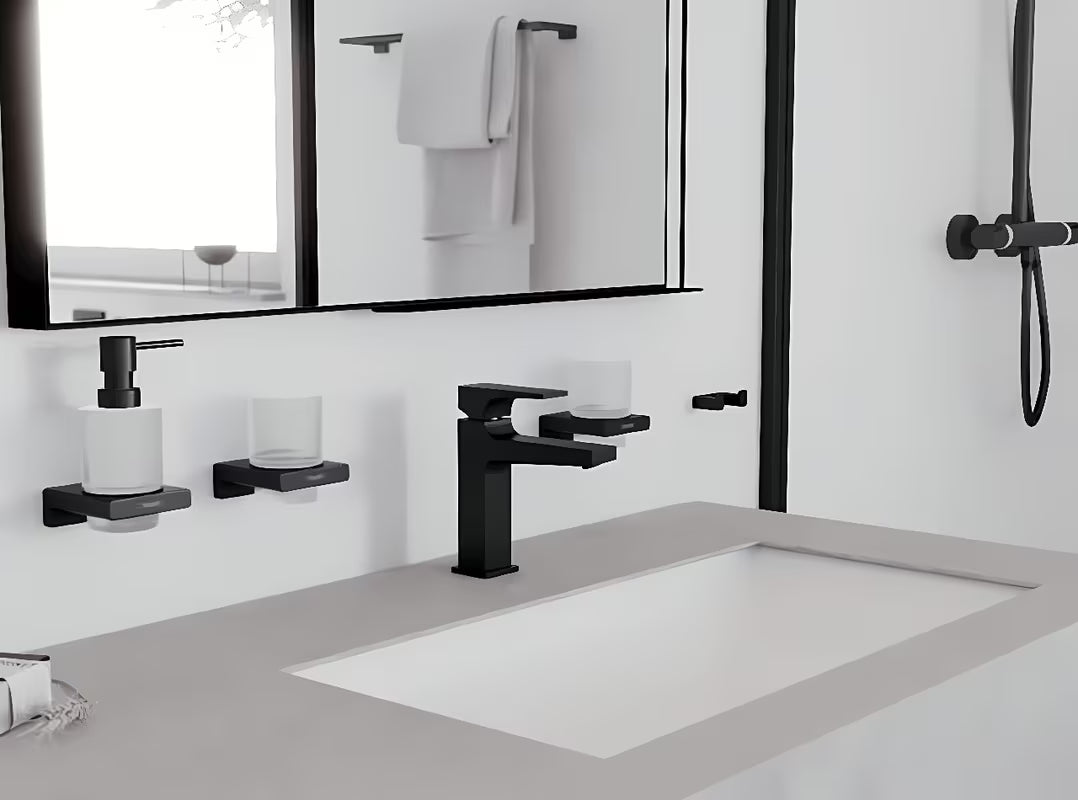 Hansgrohe addstoris zidni dozator tekućeg sapuna s držačem u mat crnoj boji