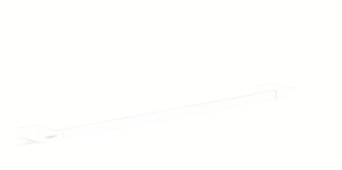 Zidni držač ručnika Hansgrohe addstoris u mat bijeloj boji s minimalističkim dizajnom