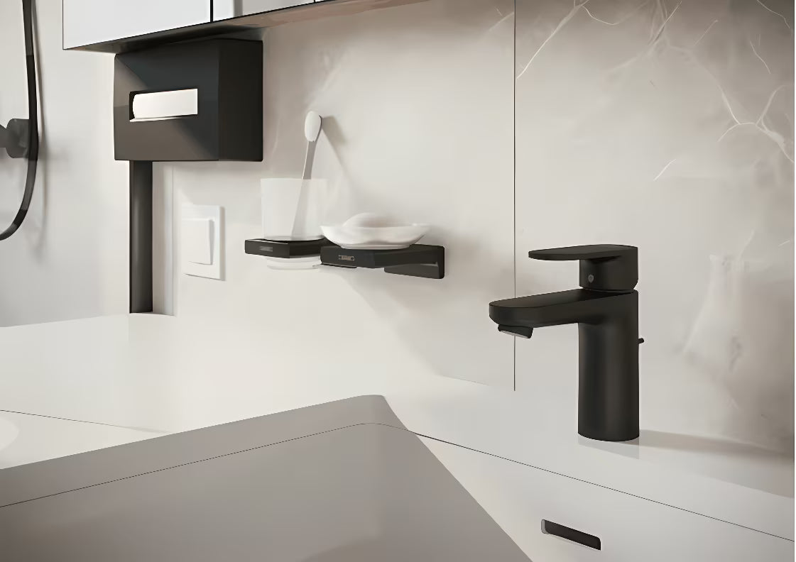 Hansgrohe addstoris dozator higijenskih vrećica u mat crnoj boji pro modernu kupaonicu.