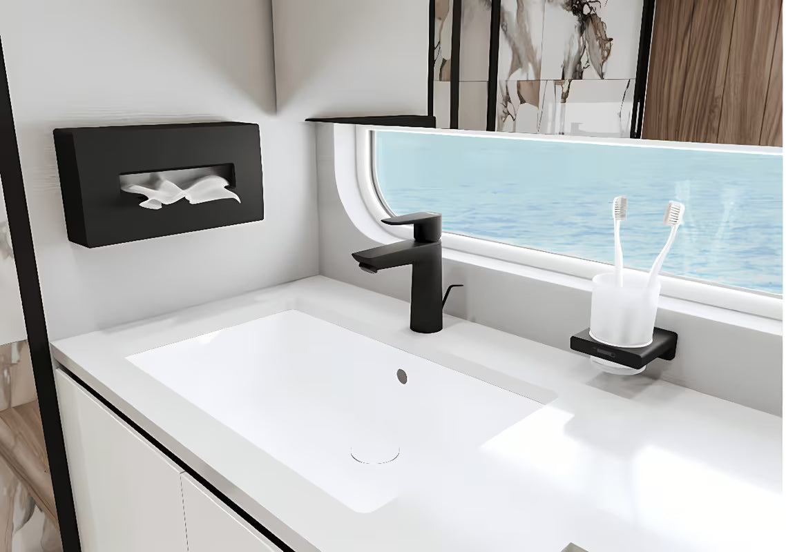 Hansgrohe addstoris držač čaše i četkica sa staklenom čašom u mat crnoj boji