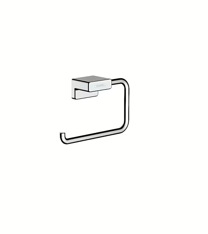 Kromirani zidni držač toaletnog papira hansgrohe addstoris u minimalističkoj metalnoj izvedbi