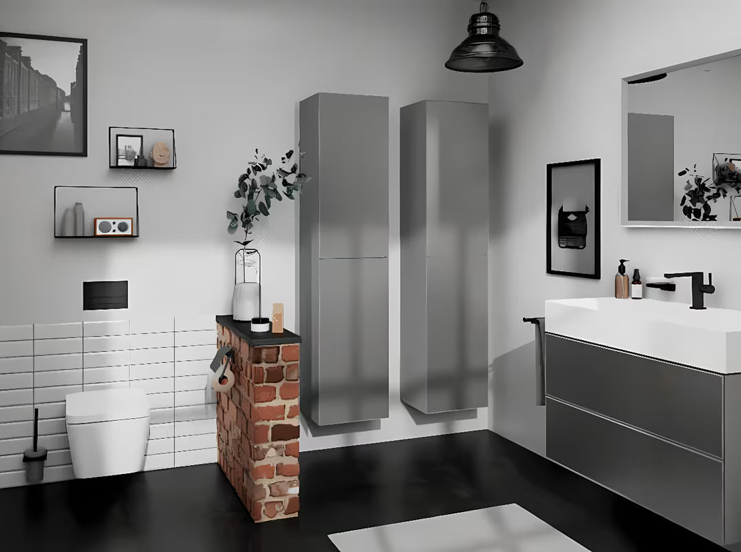 Zidna ČETKA za Wc hansgrohe addstoris u mat crnoj boji s držačem od metala i stakla