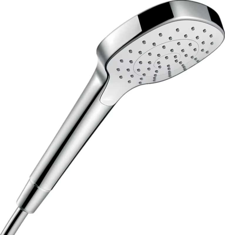 Ručni tuš Hansgrohe Croma Select E u bijeloj i krom izvedbi s mlazom Rain