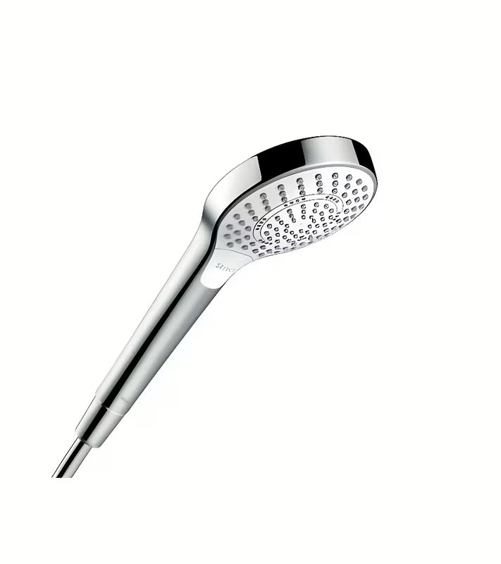 Ručni tuš Hansgrohe Croma Select S u bijeloj i kromiranoj boji s tipkom Select