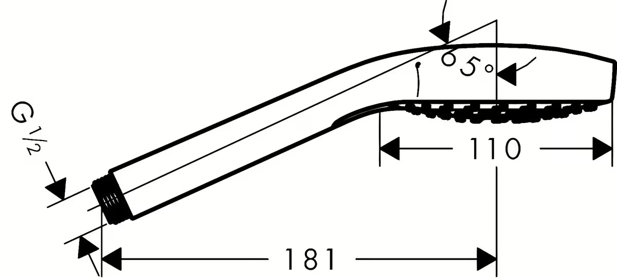 Ručni tuš Hansgrohe Croma Select S u bijeloj i kromiranoj boji s tipkom Select s tri mlaza