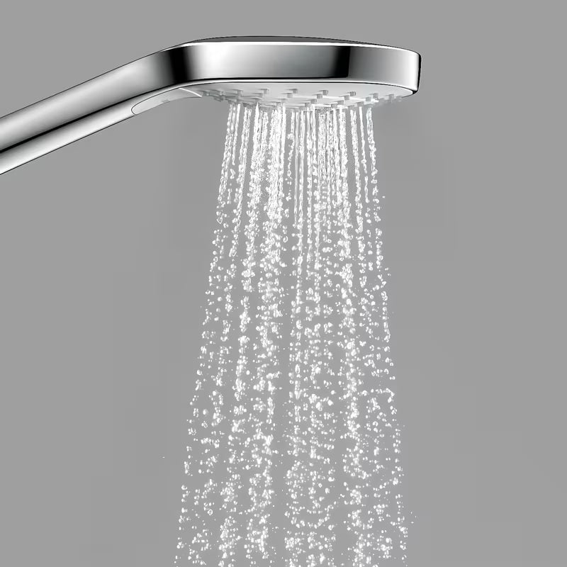 Ručni tuš Hansgrohe Croma Select S u bijeloj i kromiranoj boji s tipkom Select s tri mlaza