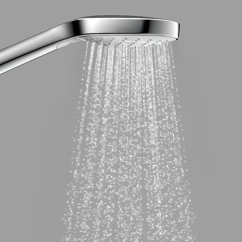 Ručni tuš Hansgrohe Croma Select S u bijeloj i kromiranoj boji s tipkom Select s tri mlaza