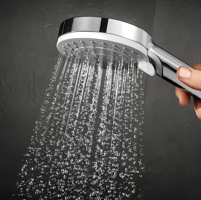 Hansgrohe Crometta E tuš sustav s termostatskom miješalicom u krom izvedbi s nadglavnim i ručnim tušem