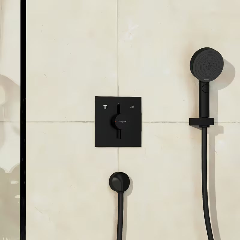 Hansgrohe duoturn E podžbukna miješalica za tuš pro za 2 izljevna mjesta u mat crnoj boji