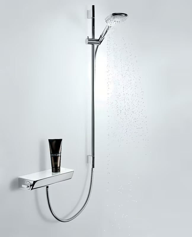 Hansgrohe Ecostat Select termostatska miješalica za tuš u krom izvedbi s policom od zrcalnog sigurnosnog stakla