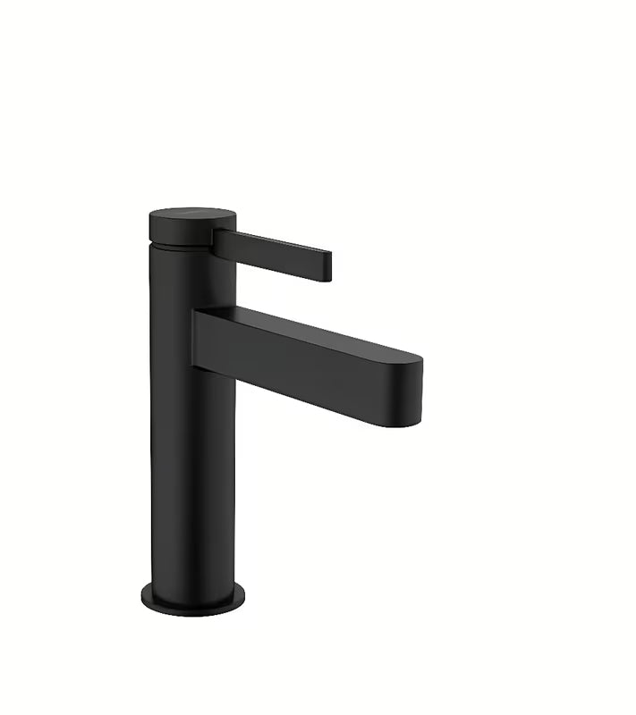 Hansgrohe Finoris jednoručna baterija miješalica za umivaonik u mat crnoj izvedbi s odvodom i poteznom šipkom