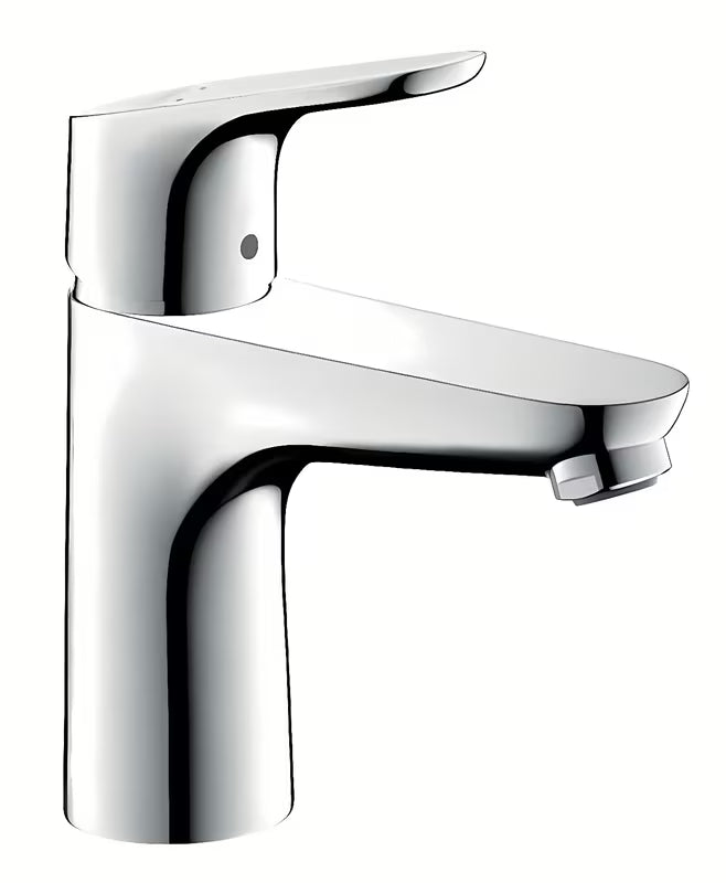 Kromirana jednoručna baterija miješalica za umivaonik hansgrohe Focus s ComfortZone 100 i štedljivom tehnologijom EcoSmart.