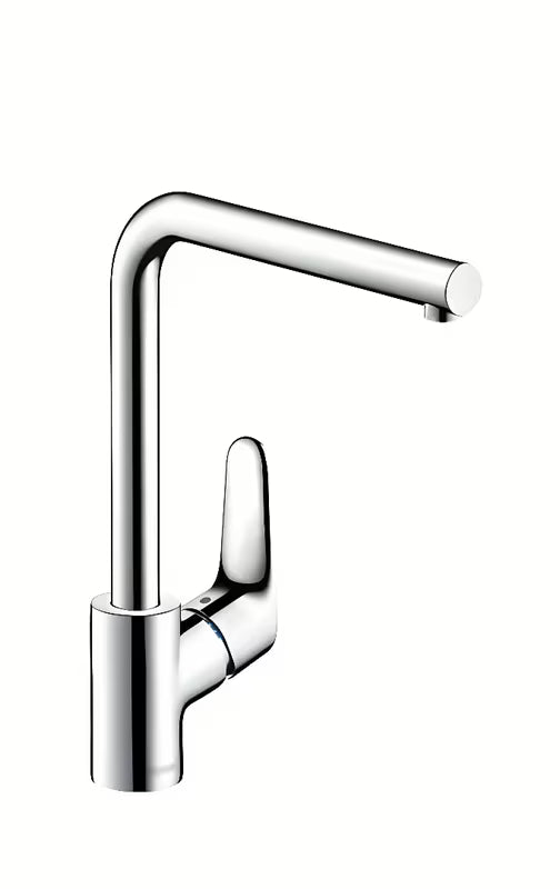Kromirana jednoručna baterija miješalica za sudoper Hansgrohe Focus M41 sa zakretnim izljevom u obliku slova L