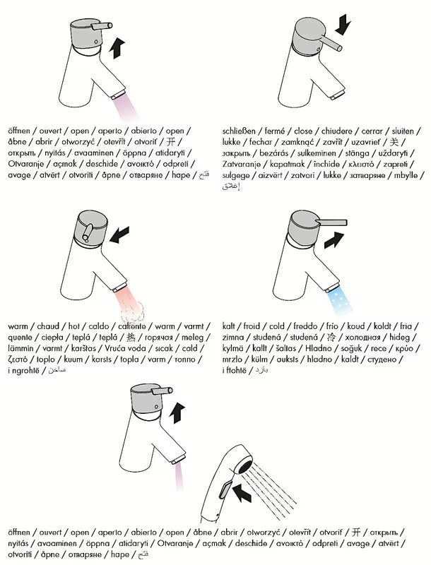 Kromirana jednoručna baterija miješalica za umivaonik Hansgrohe Focus s bide tušem Bidette i crijevom za tuš