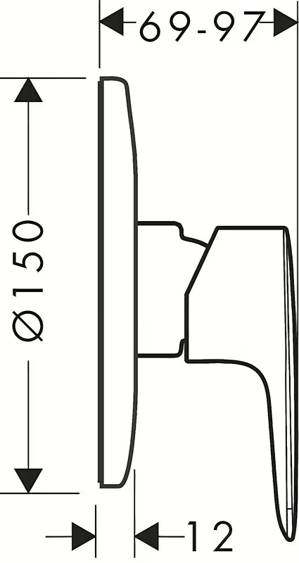 Podžbukna jednoručna baterija miješalica za tuš Hansgrohe HG248 u krom izvedbi