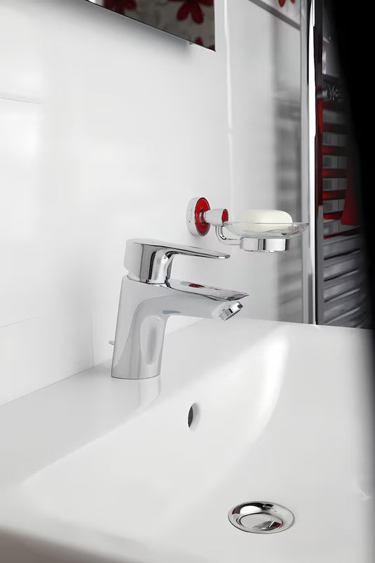 Kromirani jednoručna baterija stojeća miješalica za umivaonik Hansgrohe HG248 s odvodom