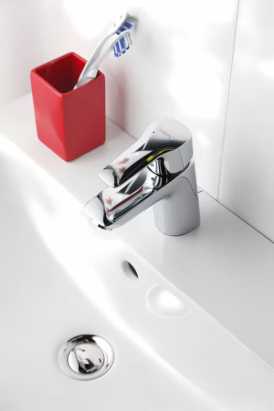 Kromirani jednoručna baterija stojeća miješalica za umivaonik Hansgrohe HG248 s odvodom