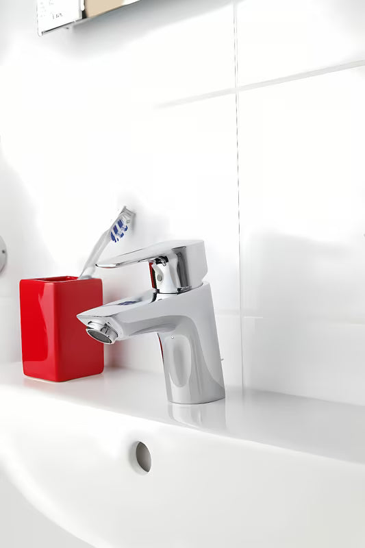 Kromirani jednoručna baterija stojeća miješalica za umivaonik Hansgrohe HG248 s odvodom