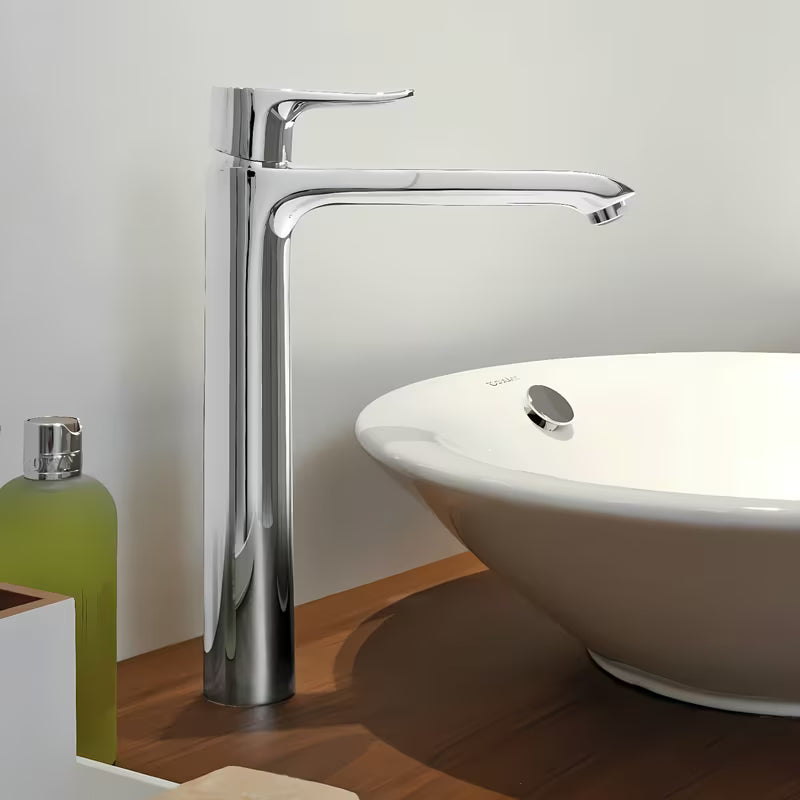 Hansgrohe Metris visoka jednoručna baterija miješalica za umivaonik u krom izvedbi.