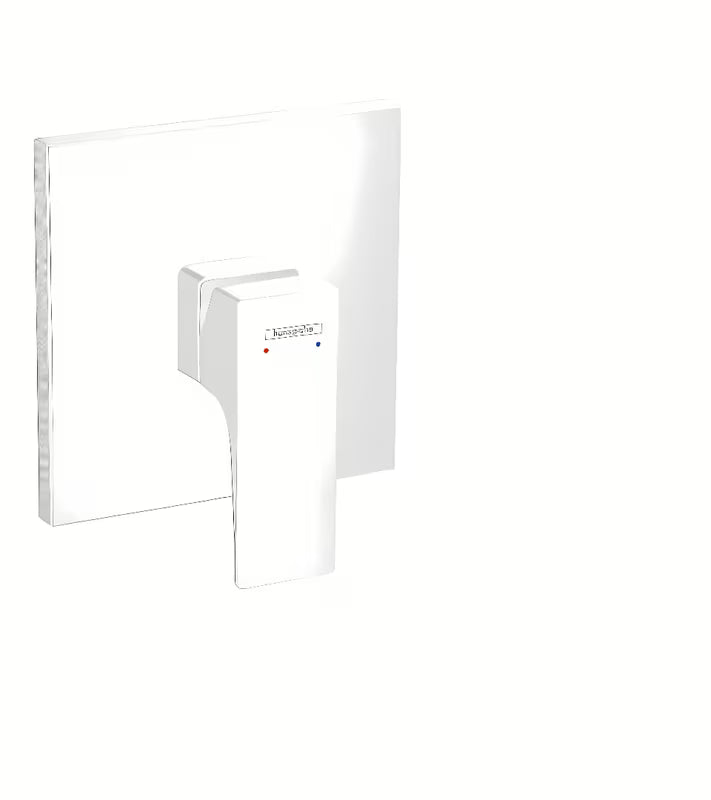 Podžbukna jednoručna baterija miješalica za tuš hansgrohe Metropol u mat bijeloj boji s četvrtastim dizajnom