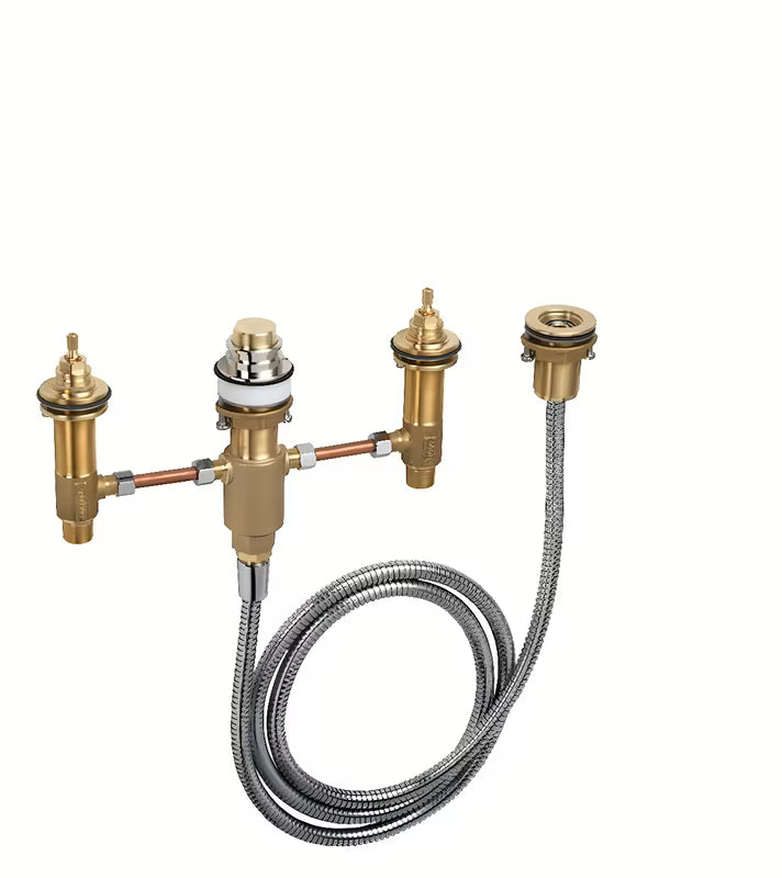 Podžbukno tijelo Hansgrohe pro četverootvorna slavina na rub kade s držačem za tuš i crijevom