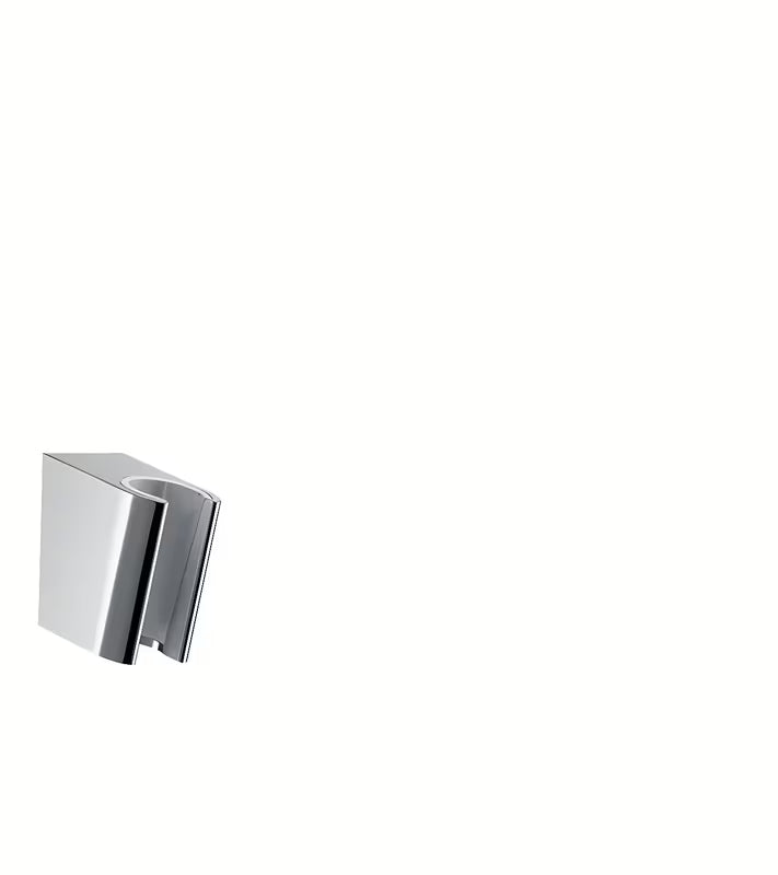 Hansgrohe Porter nosač ručnog tuša u krom izvedbi sa zaobljenim dizajnom i fiksnim položajem.