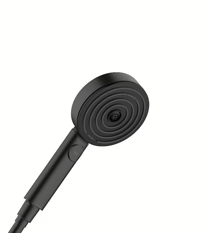 Hansgrohe Pulsify Select 105 ručni tuš u mat crnoj boji s prebacivanjem Select i mlazom PowderRain