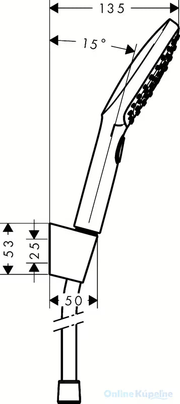 Hansgrohe Raindance Select E miješalica za kadu tuš set u krom izvedbi s ručnim tušem 120 mm, držačem i crijevom 1,60 m
