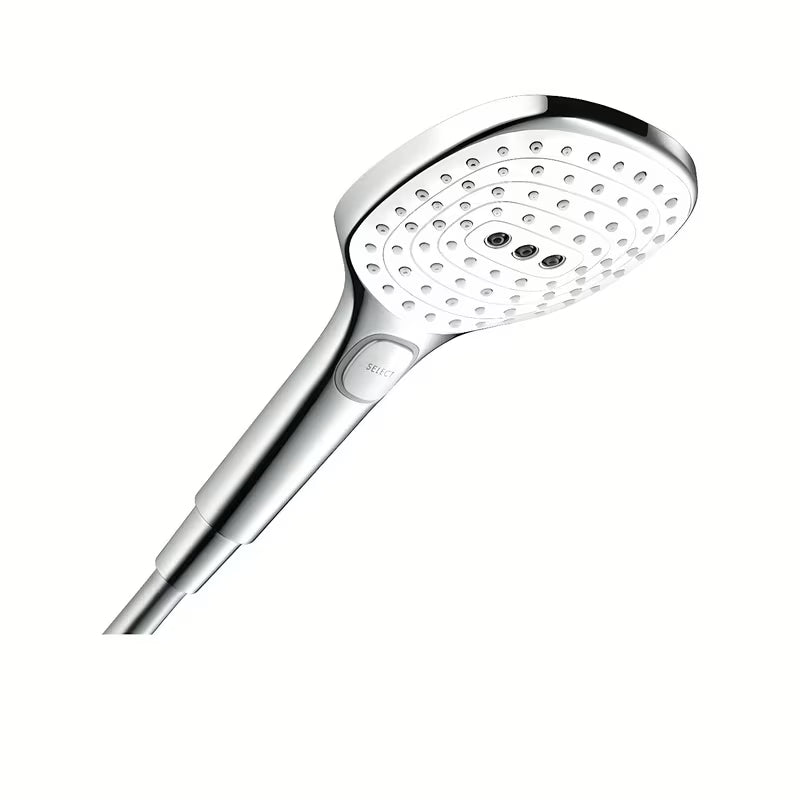 Ručna ručni tuš Hansgrohe Raindance Select E u izvedbi bijela/krom s tipkom Select