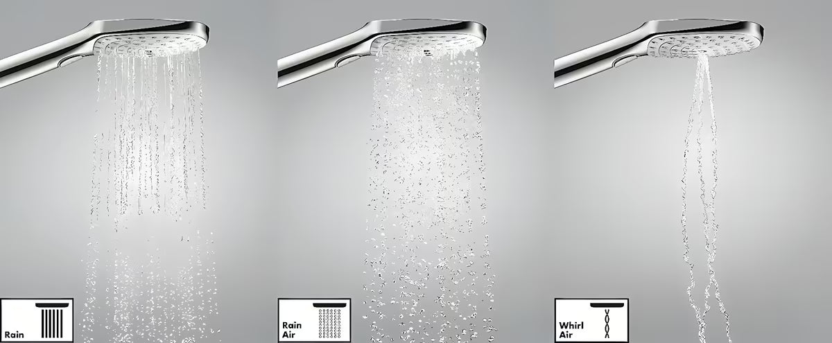 Kromirana ručna tuš slušalica Hansgrohe Raindance Select E 120 s 3 mlaza i tipkom Select