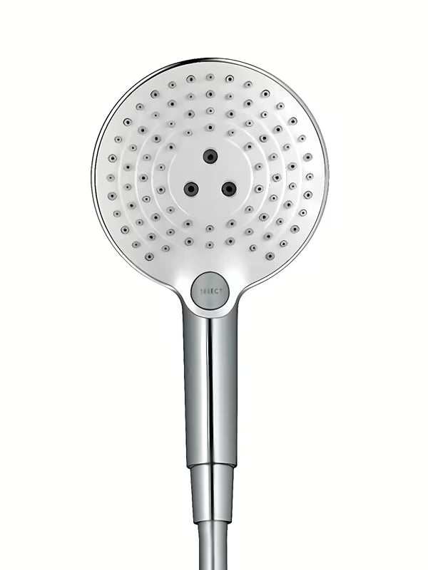 Kromirani ručni tuš Hansgrohe Raindance Select S 120 s tipkom Select s tri vrste mlaza