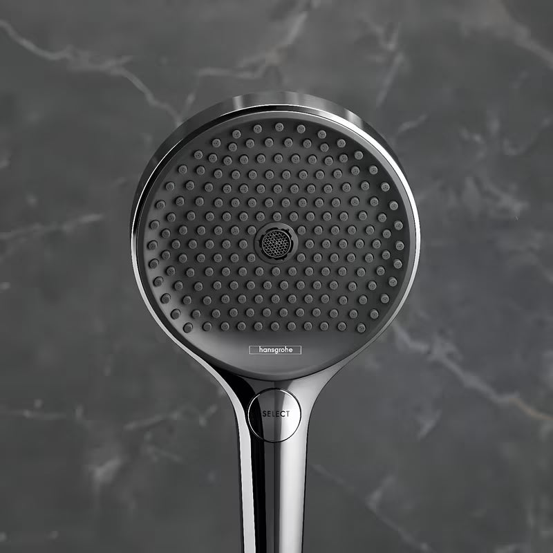 Ručni tuš hansgrohe Rainfinity 130 3jet u kromu s antracitnom tuš pločom