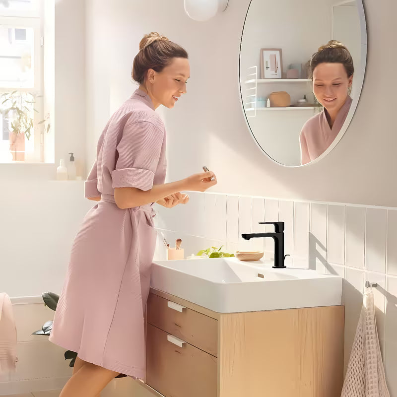 Hansgrohe Rebris S umivaonička jednoručna baterija slavina u mat crnoj boji s tehnologijom CoolStart