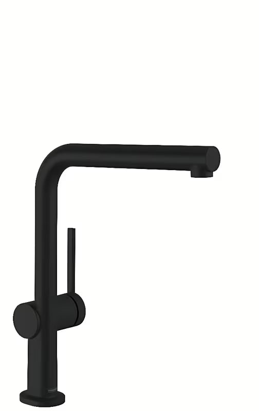 Hansgrohe Talis crno-mat miješalica za sudoper s izvlačivim tušem i izljevom u obliku slova L