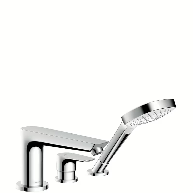 Hansgrohe Talis E kromirana miješalica za kadu na rub kade s ručnim tušem