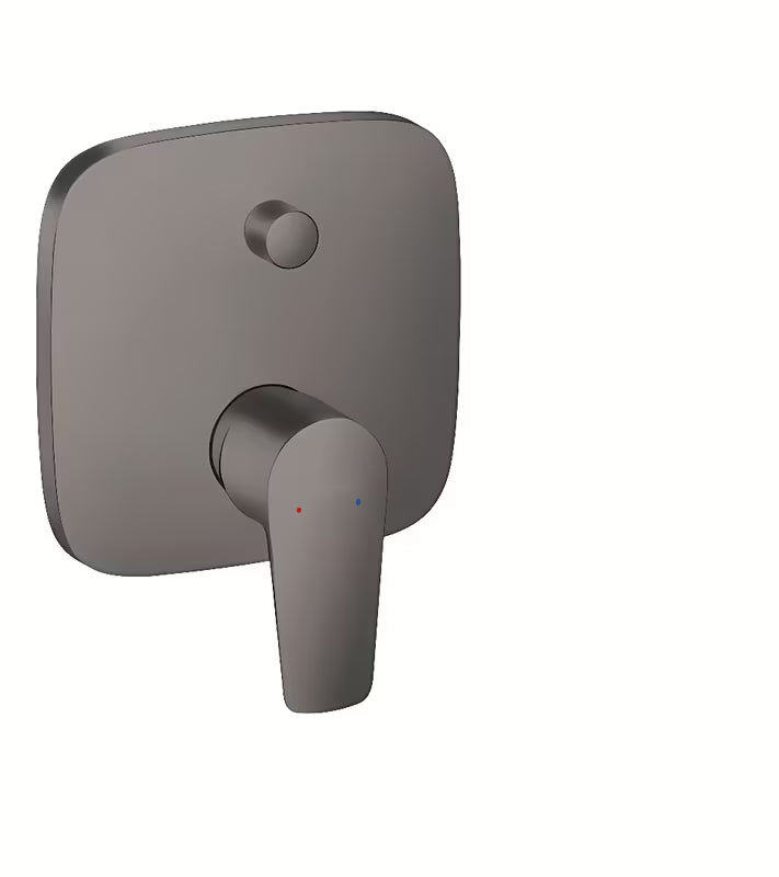Podžbukna jednoručna baterija tuš i miješalica za kadu Hansgrohe Talis E u brušenom crnom kromu s preklopnikom