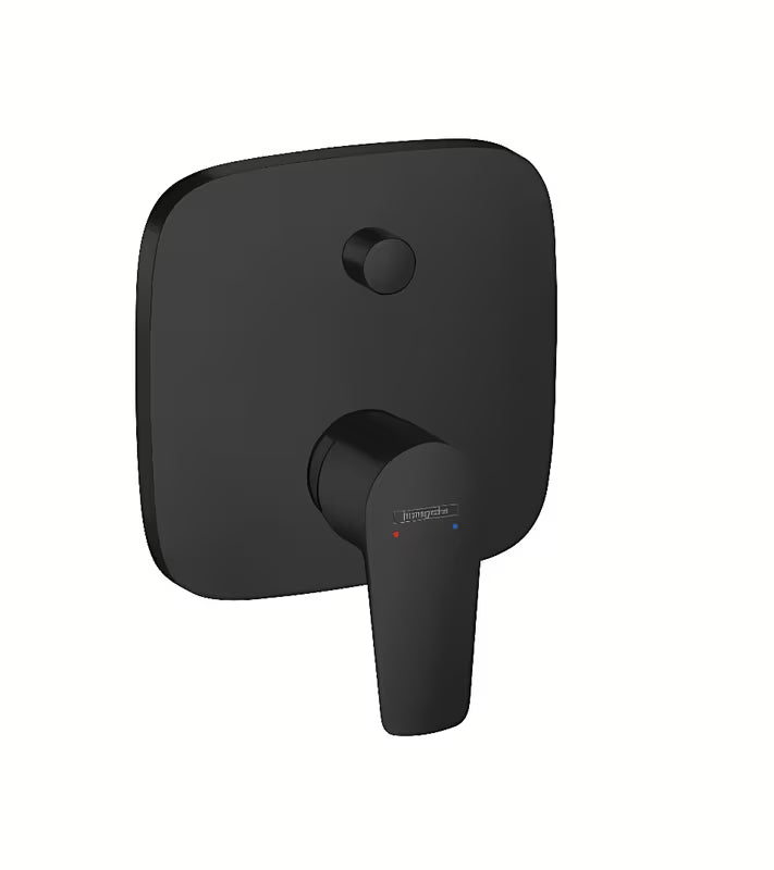 Podžbukna jednoručna baterija tuš i miješalica za kadu hansgrohe Talis E u mat crnoj boji