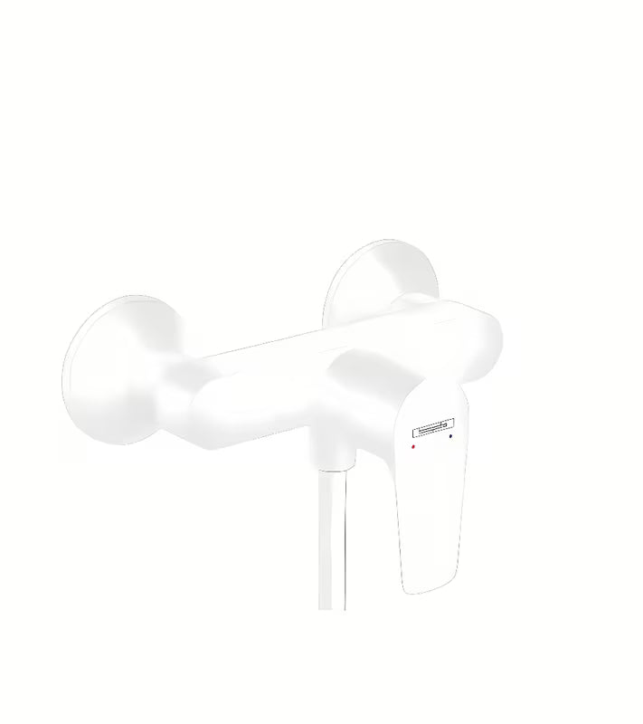 Hansgrohe Talis E zidna miješalica za tuš u mat bijeloj izvedbi s ručicom