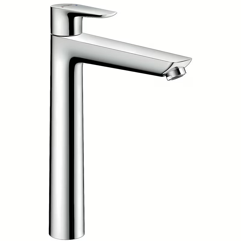 Hansgrohe Talis E visoka jednoručna baterija miješalica za umivaonik u kromu s odvodom i visokim izljevom
