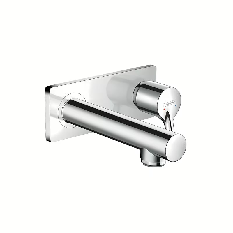 Podžbukna miješalica za umivaonik Hansgrohe Talis S u krom izvedbi pro za zidnu montažu.