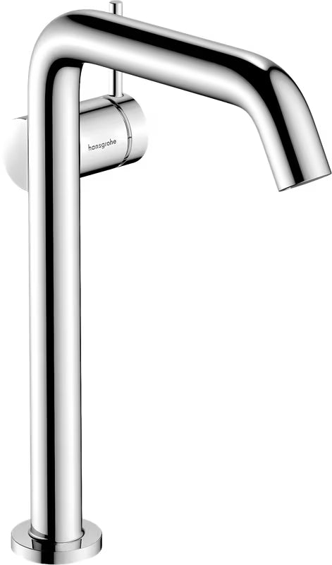 Visoka kromirana miješalica za umivaonik Hansgrohe Tecturis S ručicom i odvodnim setom Push open.