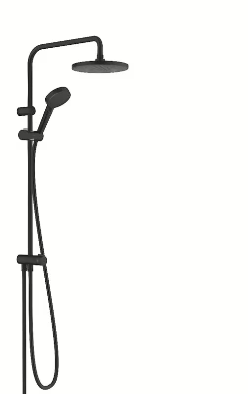 Hansgrohe Vernis Blend tuš sustav EcoSmart u mat crnoj boji s nadglavnim i ručnim tušem