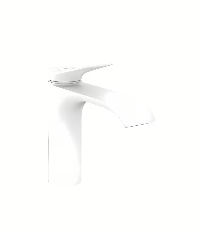 Hansgrohe Vivenis jednoručna baterija miješalica za umivaonik u mat bijeloj boji s ekstra širokim izljevom WaterfallStream