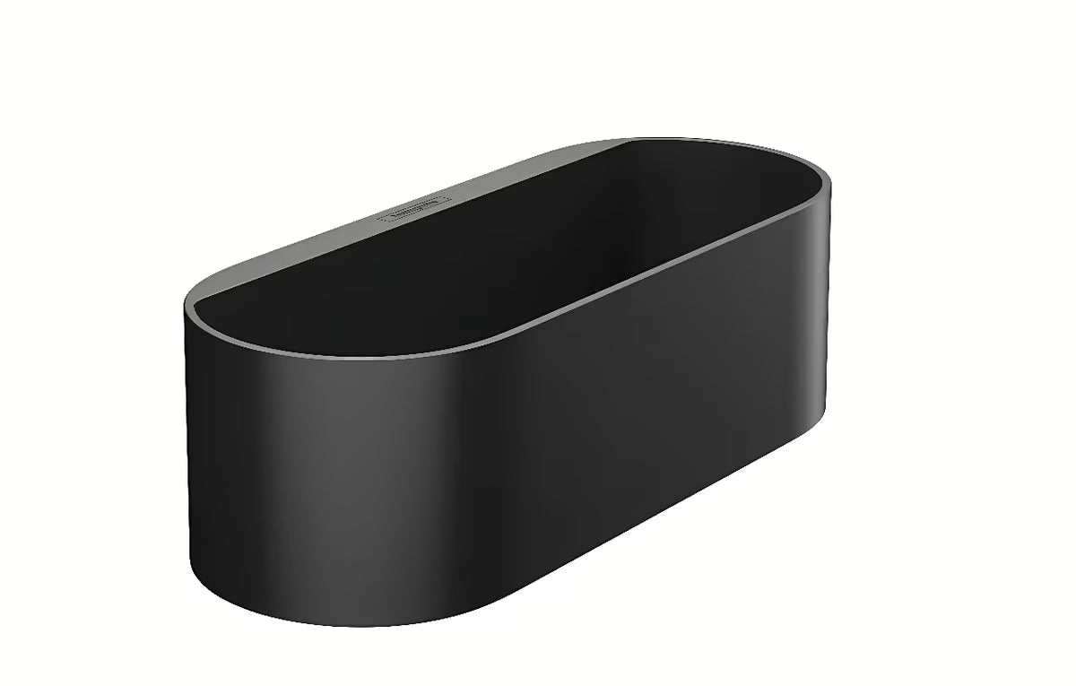 Duboka polica za odlaganje hansgrohe wallstoris u mat crnoj boji pro za tuš i kupaonicu